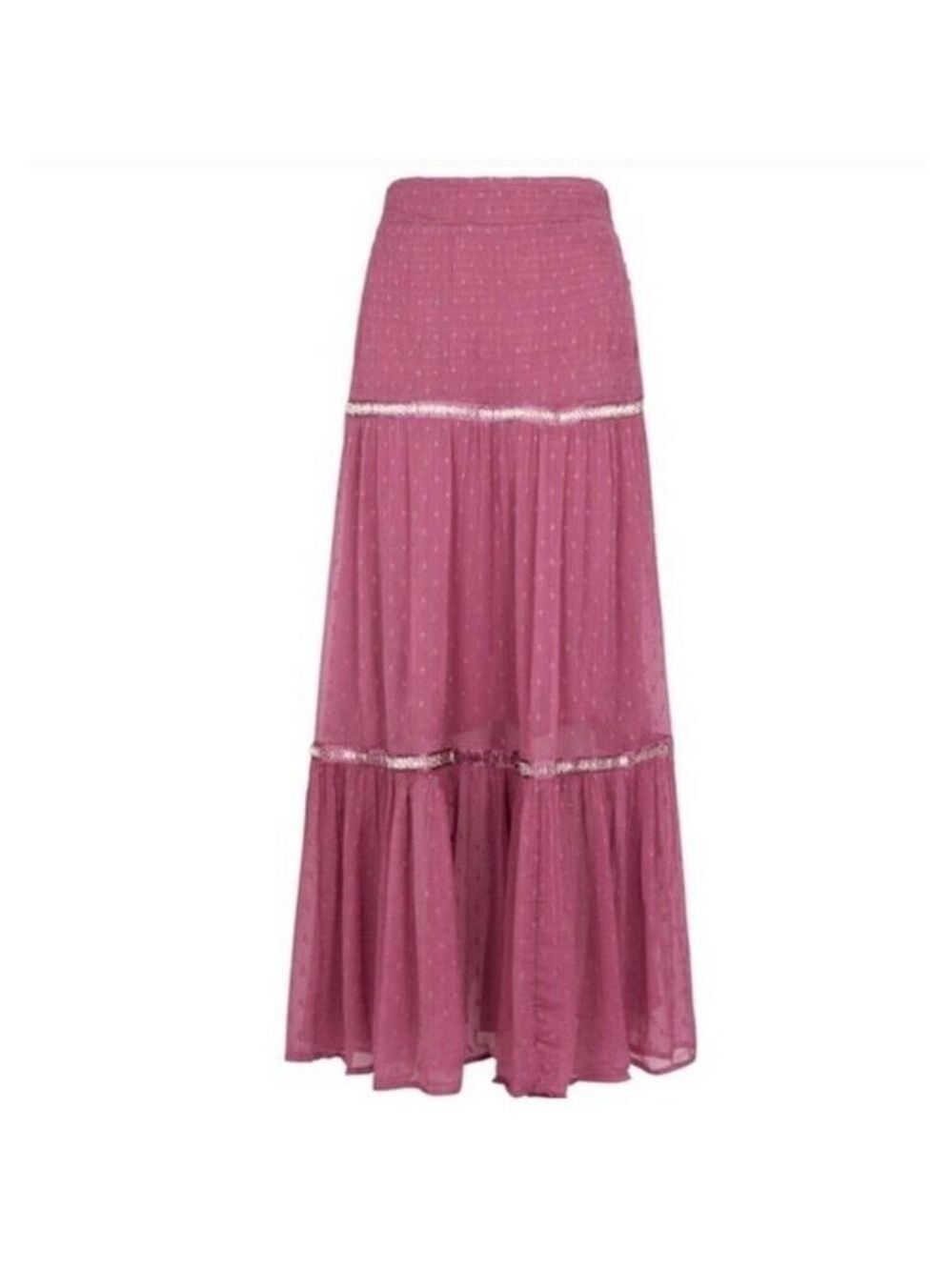 Free People Ella Tiered Midi Skirt